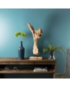 Sculpture branche S Clara teck - 33x25x85 cm