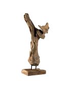 Sculpture branche S Clara teck - 33x25x85 cm