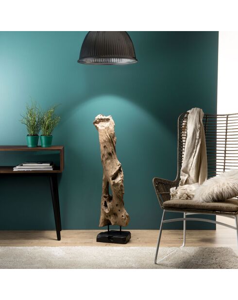 Sculpture branche M Clara teck - 26x22x106 cm