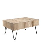 Table basse 2 tiroirs Clara teck - 90x60x45 cm