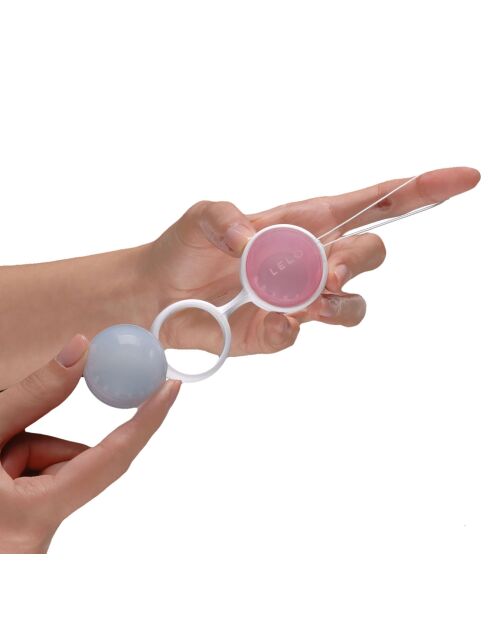 Boules de Geisha Luna Beads rose/bleu/blanc