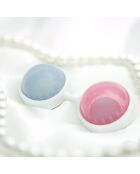 Boules de Geisha Luna Beads rose/bleu/blanc