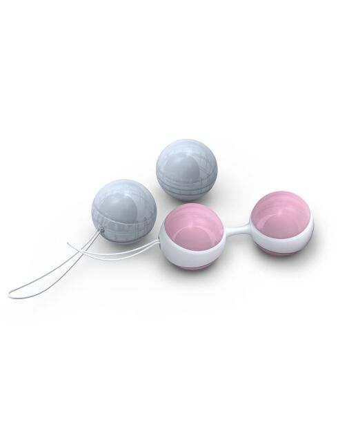 Boules de Geisha Mini Luna Beads rose/bleu/blanc