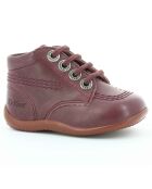 Bottillons en Cuir Billy bordeaux