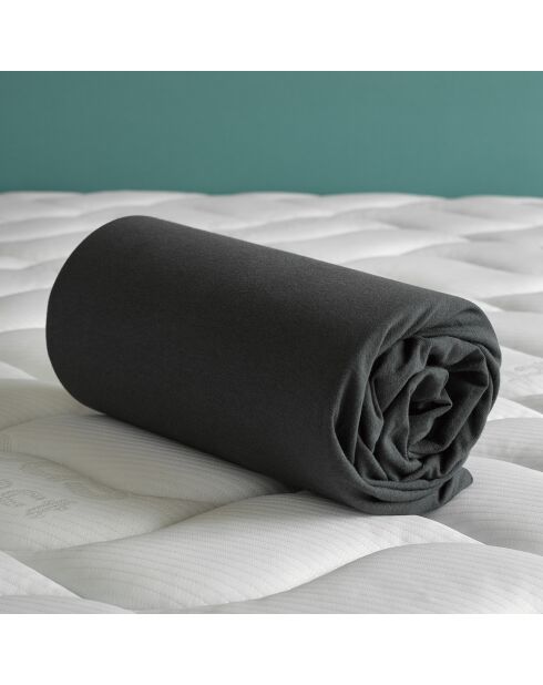 Drap housse jersey Case gris foncé