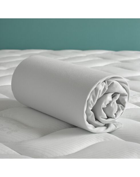 Drap housse jersey Case gris clair