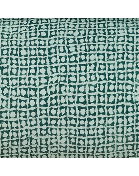 Watergroene dekbedovertrekset van 100% katoen, satijn, Cravat