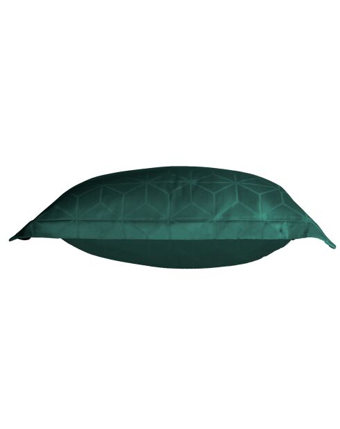 Set dekbedovertrek en 1 kussensloop 100% katoensatijn Skyscraper atlantic/donkergroen - 140x220 cm