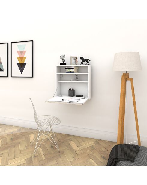 Bureau suspendu Optimum blanc - 64x20x60 cm
