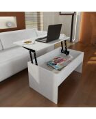 Table basse Akilli blanche - 90x52x45 cm