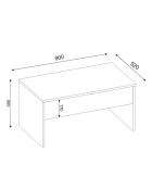 Table basse Akilli blanche - 90x52x45 cm
