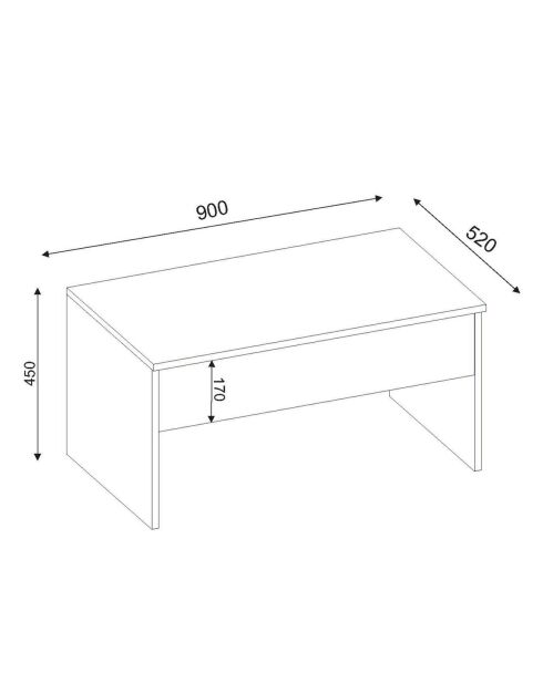 Table basse Akilli blanche - 90x52x45 cm