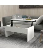 Table basse Akilli blanche - 90x52x45 cm