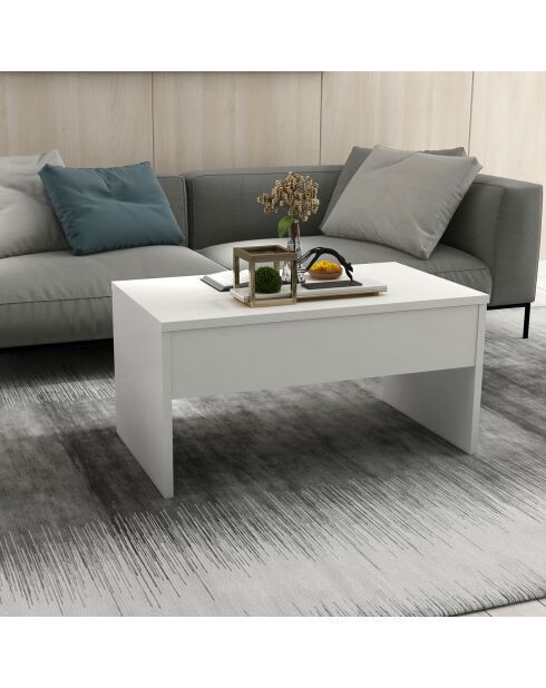 Table basse Akilli blanche - 90x52x45 cm