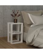 Table de chevet Lonie blanche - 30x30x55 cm