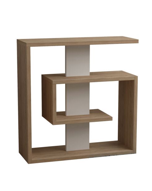 Bout de canapé Saly naturel/blanc - 20x55x57 cm
