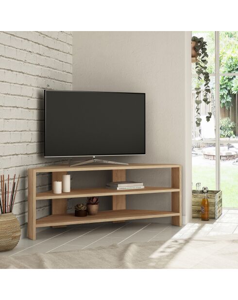 Meuble TV Thales Corner chêne - 36x114x45 cm