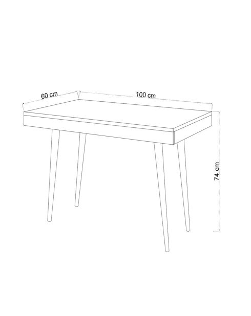 Bureau veronika blanc - 100x60x74 cm