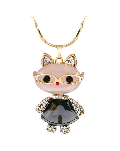 Sautoir The Smart Cat doré