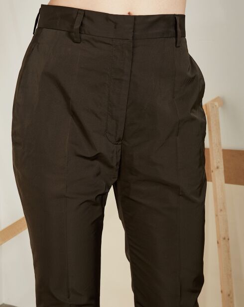 Pantalon en Soie mélangée Vinicio kaki