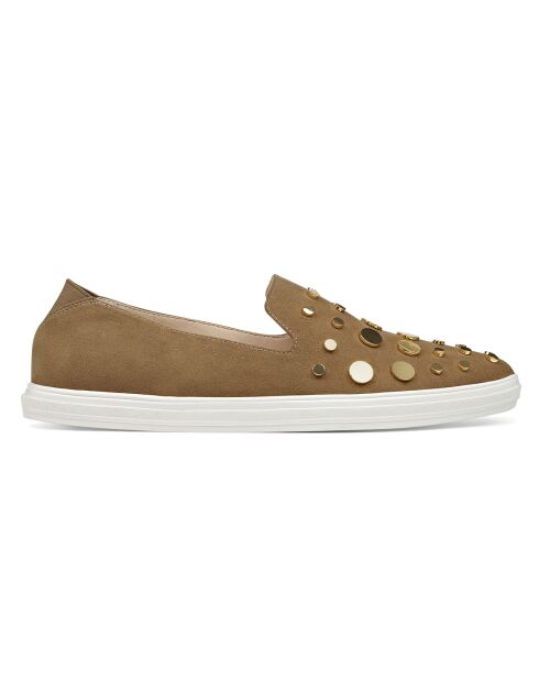 Slip-on en Velours de Cuir Laureen camel