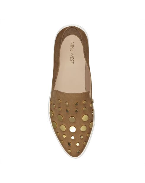 Slip-on en Velours de Cuir Laureen camel