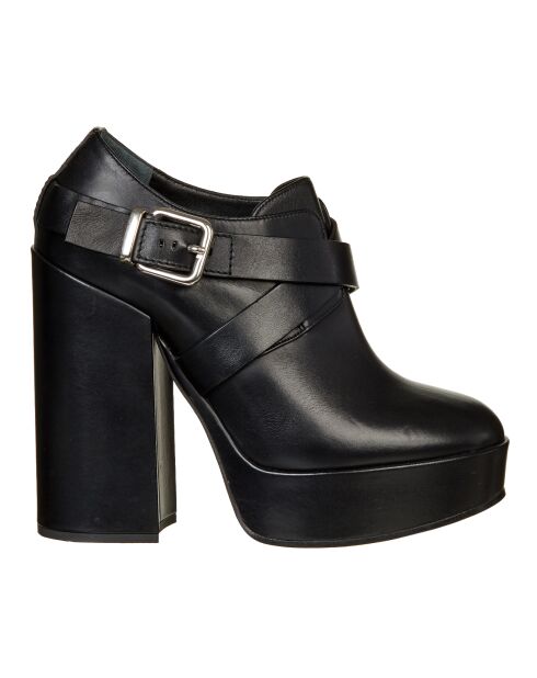 Bottines en Cuir noires - Talon 13 cm