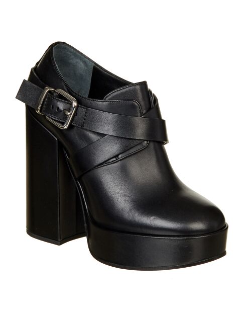 Bottines en Cuir noires - Talon 13 cm