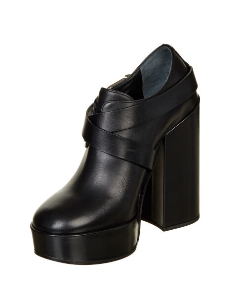 Bottines en Cuir noires - Talon 13 cm