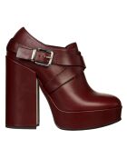 Bottines en Cuir bordeaux - Talon 13 cm