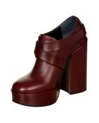 Bottines en Cuir bordeaux - Talon 13 cm