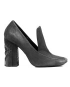 Escarpins en Velours de Cuir Charlotte noires Talon 10 cm