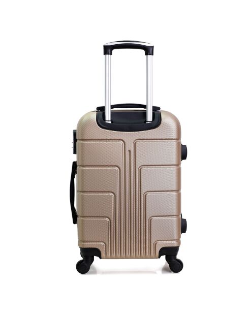Valise Cabine 4 roues Ottawa 49 cm dorée