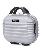 3 Koffer & Waschtisch 4 Einzelräder Lima-C 70/60/49/30 cm silber