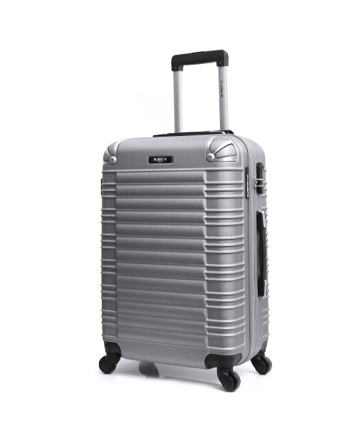 3 Koffers & Vanity 4 enkele wielen Lima-C 70/60/49/30 cm zilver