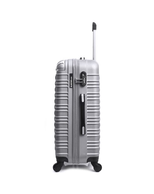 3 Koffers & Vanity 4 enkele wielen Lima-C 70/60/49/30 cm zilver