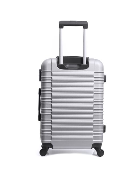 3 Koffers & Vanity 4 enkele wielen Lima-C 70/60/49/30 cm zilver