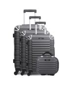 3 Koffer & Waschtisch 4 Rollen Lima-C 30/49/59/68 cm dunkelgrau