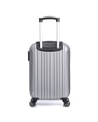 Lome-E 45 cm silberner 4-Rad-Kabinenkoffer