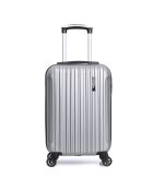 Lome-E 45 cm silberner 4-Rad-Kabinenkoffer