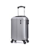 Lome-E 45 cm silberner 4-Rad-Kabinenkoffer