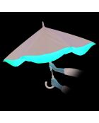 Parapluie long et résistant noir/rouge