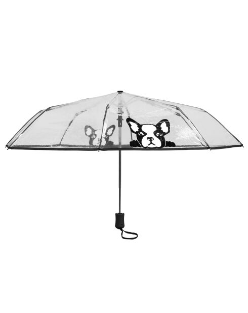 Parapluie Chien transparent/noir