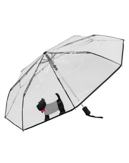 transparenter/schwarzer Hundeschirm