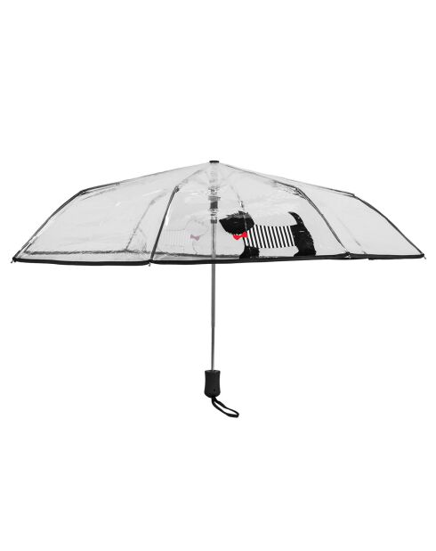 transparenter/schwarzer Hundeschirm