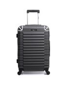 Maleta Lima Medium Stay con 4 ruedas, 60 cm, negra