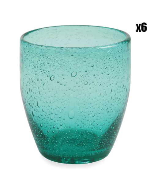 6 groene Acapulco waterglazen - 28 cl