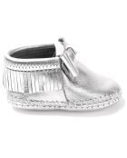 Chaussons en Cuir Rosie argentés