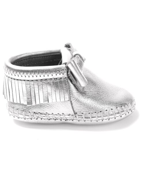 Chaussons en Cuir Rosie argentés