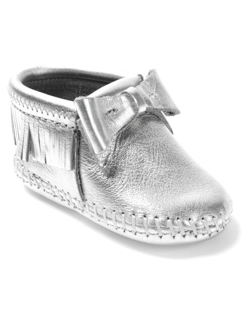 Chaussons en Cuir Rosie argentés